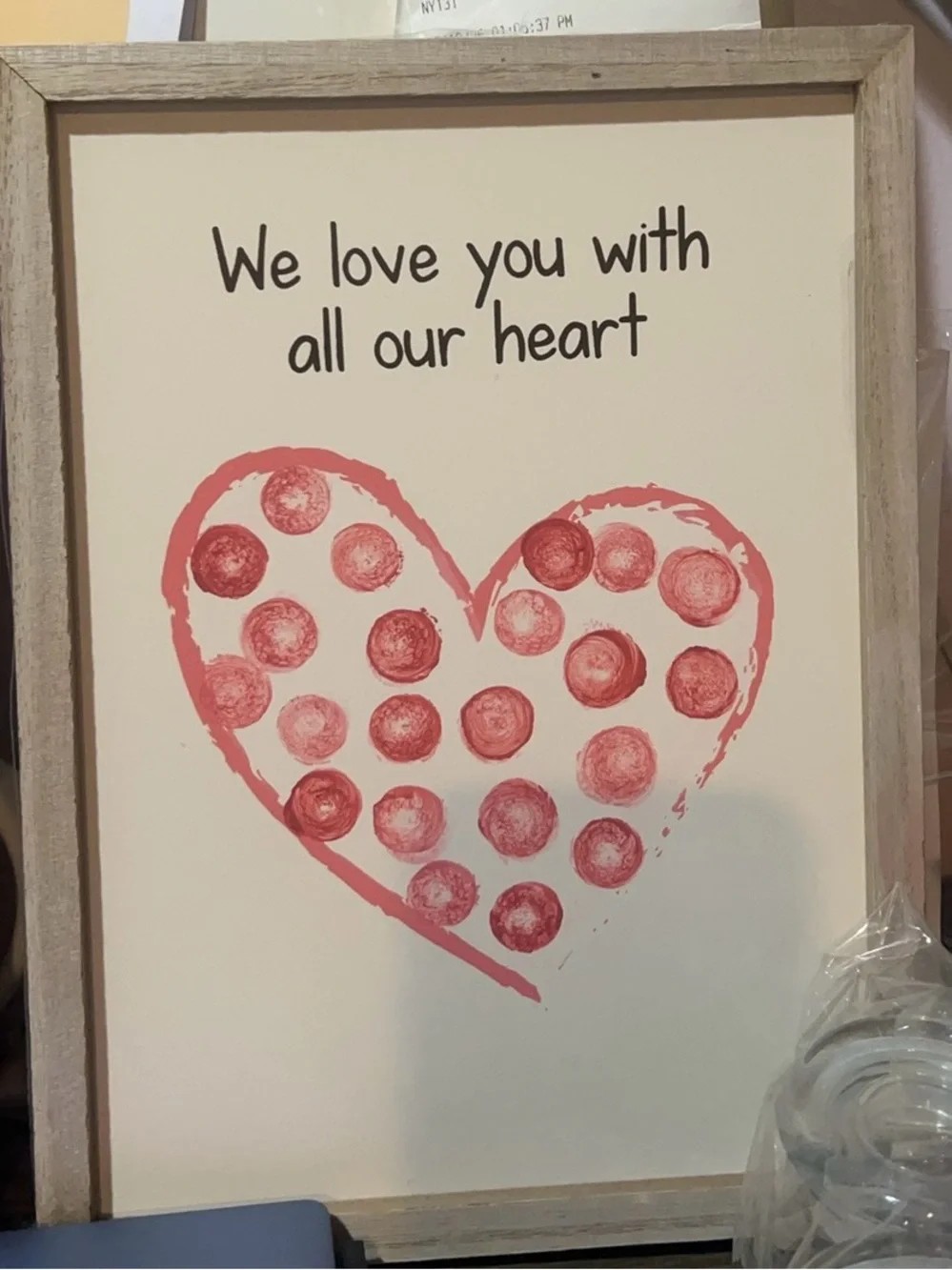 Handcrafted painting Heart NWOT